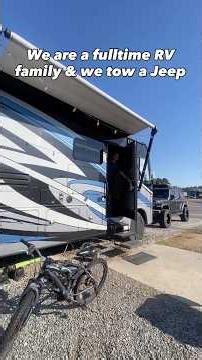 We are a full-time RV family that tows a Jeep as our daily driver. #jeeplife #rvliving #rvfamily