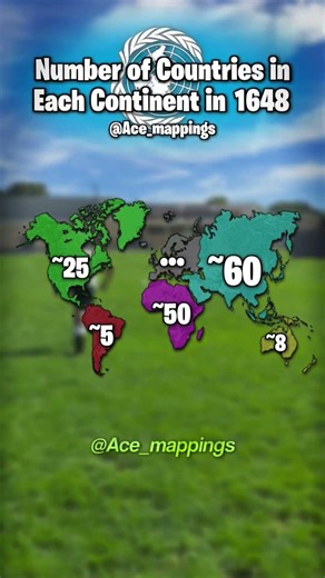 Number of Countries in Each Continent #maps #mapping #countryballs #shorts #geography