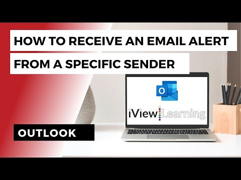 How to receive an email alert from a specific sender in Outlook