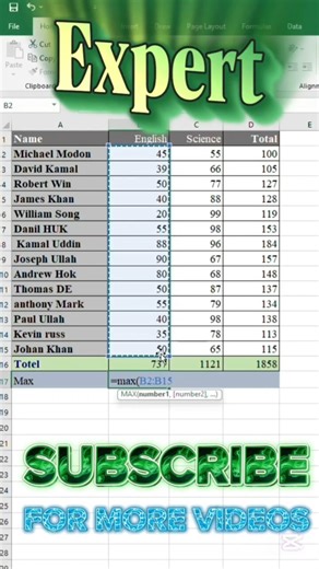 Find Maximum Value in Excel Instantly | MAX Formula & Shortcut | Digital Office Skill