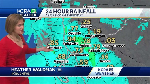Here's how much rain fell in Northern California Thursday