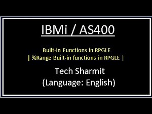 IBMi (AS400) - Range built-in function in rpgle| rpgle programming tutorial | built in functions rpg