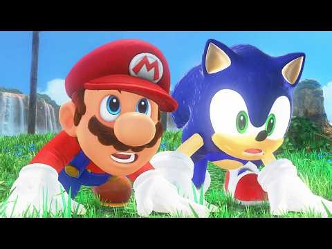 Super Mario Odyssey Vs Super Sonic Odyssey - Full Game Race Walkthrough (HD)