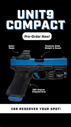 💥Transform Your Training in 2026! The UNIT9 Compact offers unmatched versatility from a training pistol and allows you to train off the range: ✅ Dry fire practice with recoil ✅ Train new shooters ✅ Work on fundamentals of marksmanship ✅ Pressure test your home defense plan ✅ Can be paired with lasers, screens and VR headsets Classified by ATF as a non-firearm, the UNIT9 is sold to civilians and professionals and ships to all 50 states with no FFL required. Proudly made in the USA 🇺🇸