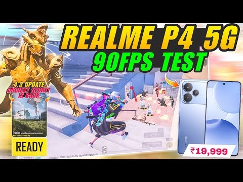 🔥Realme P4 5G BGMI 144fps Test with Fps Meter - Dimensity 7400