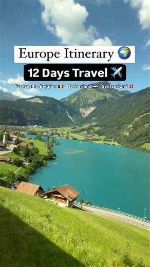 Perfect 12 Days Europe Itinerary 🇪🇺✈️ | Paris to Switzerland in 30 sec 🔥 #europe #travel