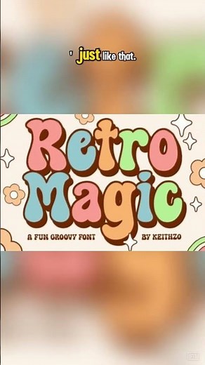 Retro magic — groovy 70s bubble display font