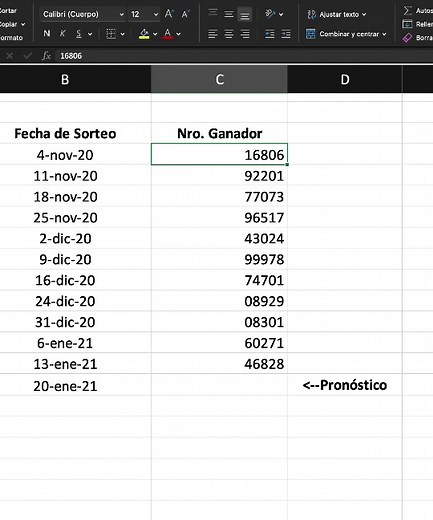 ¿Quieres que Excel pronostique el próximo número ganador de la lotería? Aquí te explico...#foryou #fy #parati #tiktokutil #aprende #excel #viral