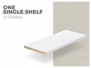 White Melamine Shelf - Customizable, 1/2'' Thickness, Cut-to-size Shelves - Etsy