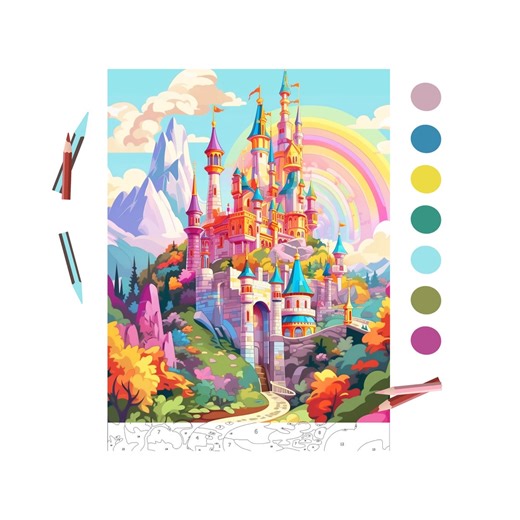 Mandala Castle Color by Number for Adult, Paint by Number Printable for Procreate, (digital Download) | 592 - Etsy