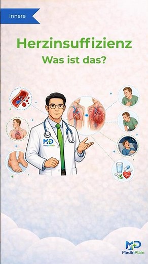 Was ist Herzinsuffizienz? 🫀 Herzschwäche einfach erklärt in 30 Sekunden