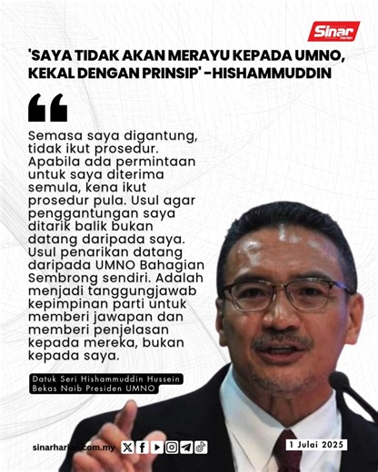 439K views · 6.6K reactions | Bekas Naib Presiden UMNO, Datuk Seri...