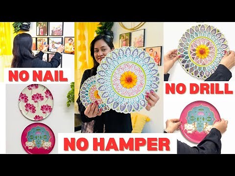 The Easiest & Fastest Way to Hang Wall Art| How to hang Wall frame |NO NAILS |NO HAMPER | NO DRILl