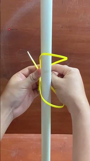Easy Way to Connect PVC Pipes with Zip Ties – No Glue Needed! 💡 #DIYPipeHack