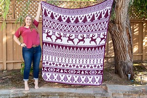 Christmas BLANKET Mosaic CROCHET PATTERN | Crochet Blanket Pattern | Christmas Blanket Crochet Pattern | Mosaic Crochet Pattern - Etsy