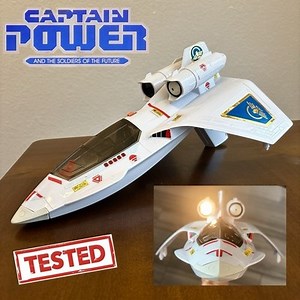 💥 WORKS Captain Power Jet XT-7 Ship 1986 Mattel Parts Action Figure TESTED READ | eBay