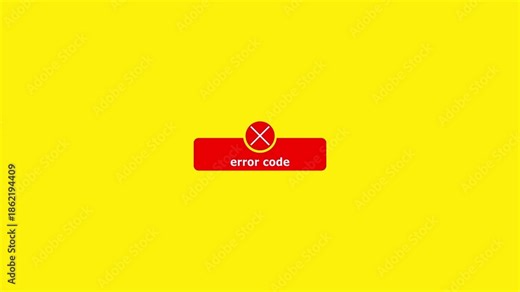 Error code neon icon on black background to attract attention, error code icon, 4k video