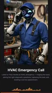 AI Receptionist Handles HVAC Emergency Call | Need Theo Demo