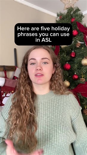 Five holiday phrases you can use in ASL #aslbloom @brittany.gillies