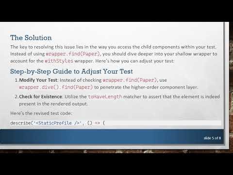 Testing if a Material-UI withStyles Component Renders Properly