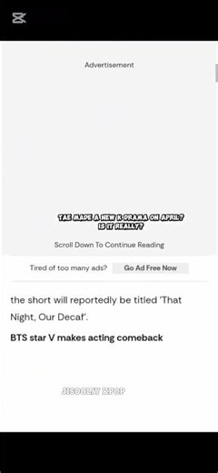 Tae made a new drama