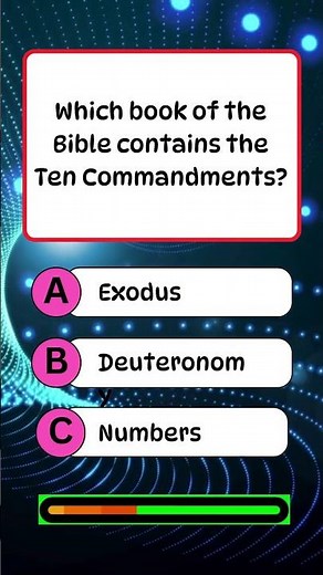 Which Book Has the Ten Commandments? #biblequiz #challenge