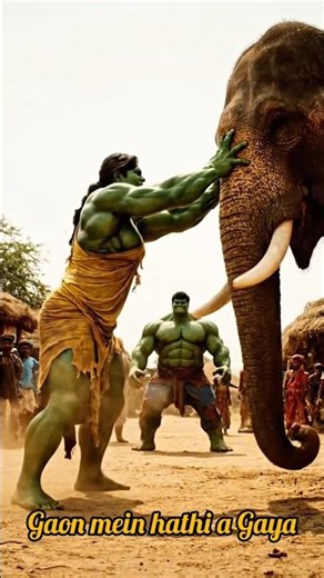 didi hulk ka gao me hathi ah Gaya 🥶😂🦹#shorts #video#ai