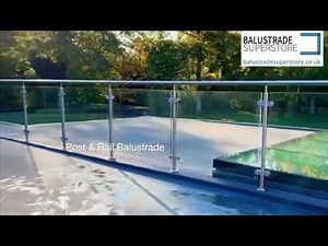 Post & Rail Glass Balustrade Installation Example - Balustrade Superstore