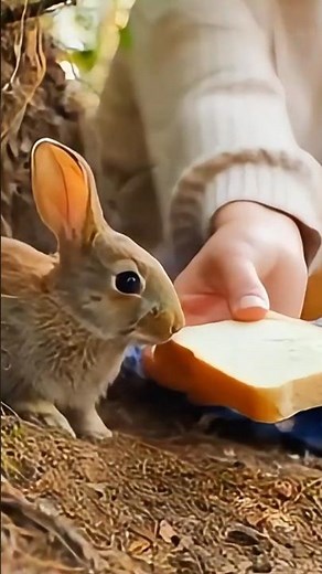 Bunny Eats white bread🐰:Cute Rabbit ASMR Animation for Relax & Smile