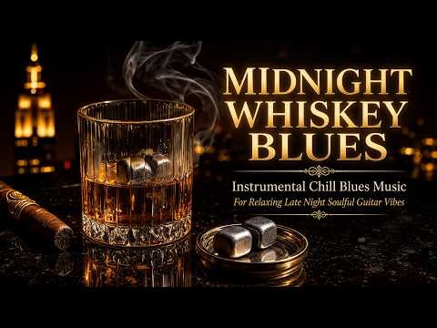 Midnight Whiskey Blues ~ Instrumental Chill Blues Music For Relaxing Late Night Soulful Guitar Vibes