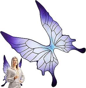 Sosoport Purple Butterfly Wings for Women Lightweight Costume Wing Dress up Fairy Wings Angel Wings for Parties Halloween Cosplay