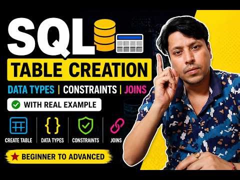 Create Table & Database in SQL 🔥 | How to Create Table | SQL