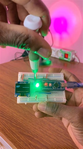7.4K views · 50 reactions | Arduino Nano + Potentiometer + OLED Display + LED #arduino #electronics #technology | Upload Ideas with Itamar | Facebook