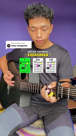 Membalas @spa? Evergreen chord Tutorial #evergreen #evergreensong #guitartutorial #guitarchords