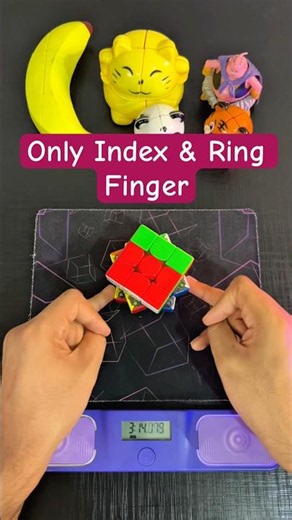 Solving a Rubik's Cube with ONLY 2 Fingers?! 😱