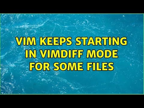 vim keeps starting in vimdiff mode for some files