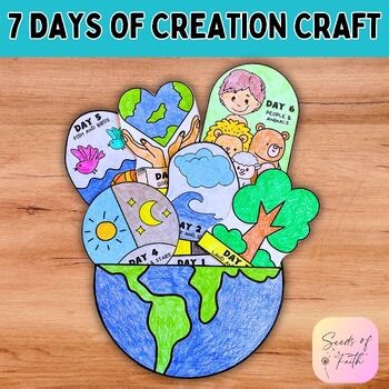 7 Days of Creation Bible Bible Story Craft Sunday School Homeschool Lesson