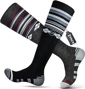 Ski Socks 50% Merino Wool Thermal Knee High Winter Snowboard Sport Socks Men Women