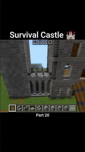 Minecraft Survival Castle 🏰 Build Full Tutorial #minecraft #gaming #shorts #viral #trending