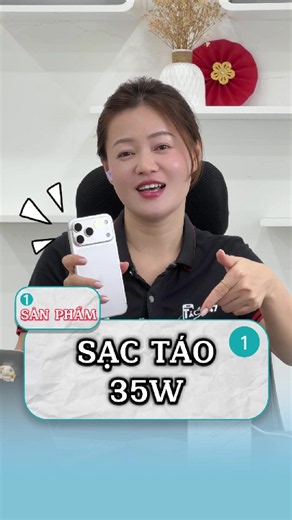Sạc Táo 35W cho iPhone: sạc nhanh, ổn định, bảo vệ pin (24 tháng)