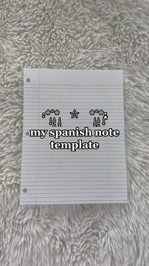 Spanish Note Ideas for Back to School