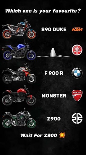 Z900 vs MT-09 vs 890 Duke vs F900R vs Monster