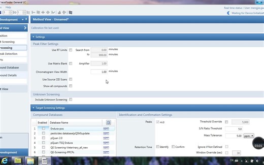 TraceFinder for screening HRMS