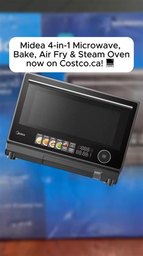 Save time and space with Midea 4-in-1 Multi-Functional Oven that microwaves, steams, bakes and air fries, all in one device! 🤩 @midea.canada Get perfect meals every time with 900W inverter technology, delivering consistent and precise heating throughout! This appliance has so many features including: •24 pre-set auto menus and 8 additional modes, preparing a variety of tasty meals has never been easier or more convenient. •Cut down on cooking time and energy use by combining microwave and grill