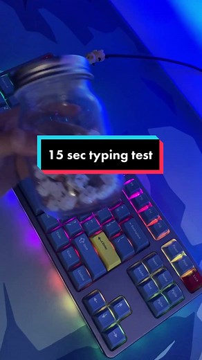15 sec typing test #mechanicalkeyboard #keyboard #keebtok #typingasmr #asmr #keyboardasmr