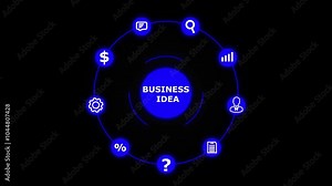 Animation of network of connections with digital icons. digital interface connection and communication concept. Technology and business process or business idea animation.