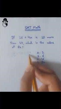 SAT Math - Algebra Question