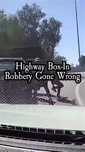 This dashcam clip shows a textbook “box‑in” robbery: multiple cars slow down on a ramp to trap the target with nowhere to go, then one man calmly walks up to the driver’s window with a gun, expecting them to freeze. Instead, the driver floors it, rams through the gap, and sends the armed suspect flying—choosing fight over freeze and breaking the trap in a split second. Would you have done the same in that moment, or tried to comply and hope they didn’t pull the trigger? #truecrime #dashcam #robb