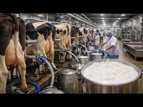 Inside the Cow Dairy Farm | How Milk Production Works Daily (Full Process Documentary)