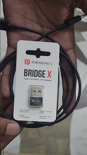 Portronics bridge x Usb C to Usb A adapter for data transfer and charging devices ‪@ProTechSagar‬
